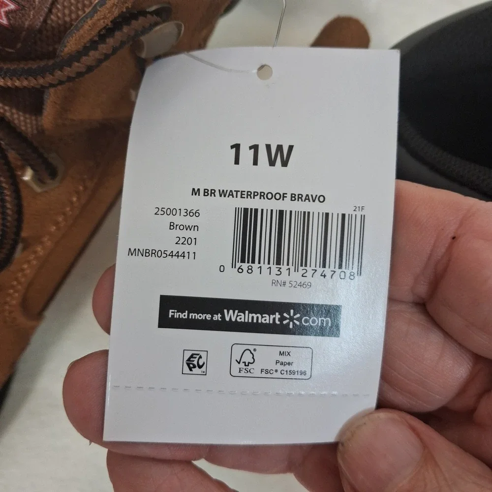 Brahma Bravo Work Boots Men 11W Brown Waterproof Suede Oil Resistant MNBR0544411